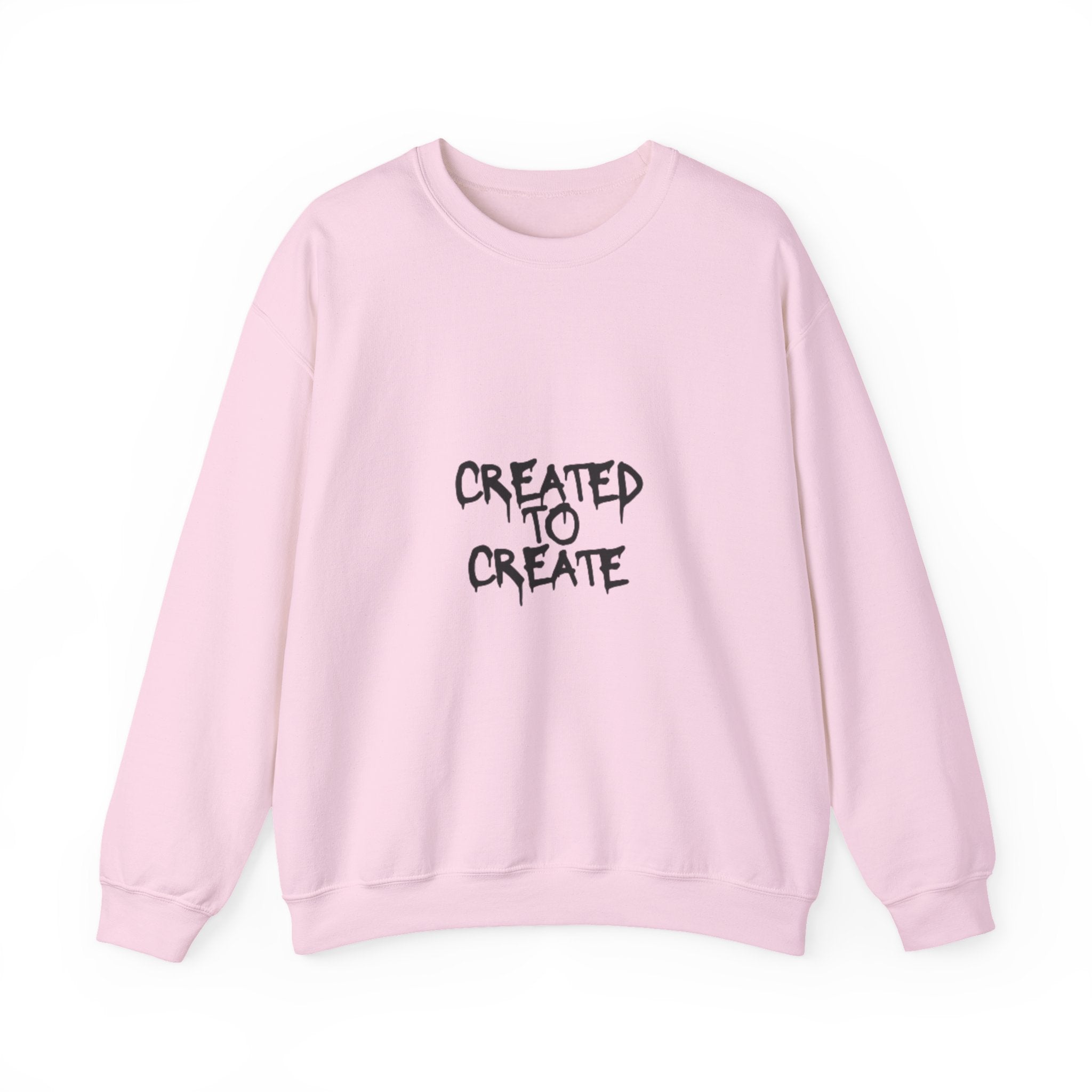 Crewneck Sweatshirt — "Created to Create" Graphic Crewneck for Artists & Creatives