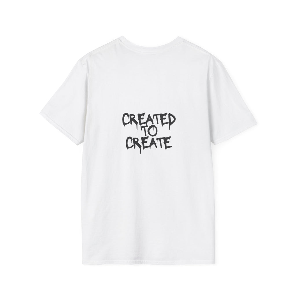 Created to Create T-Shirt — Inspirational Artist Tee with Drip Cloud Design