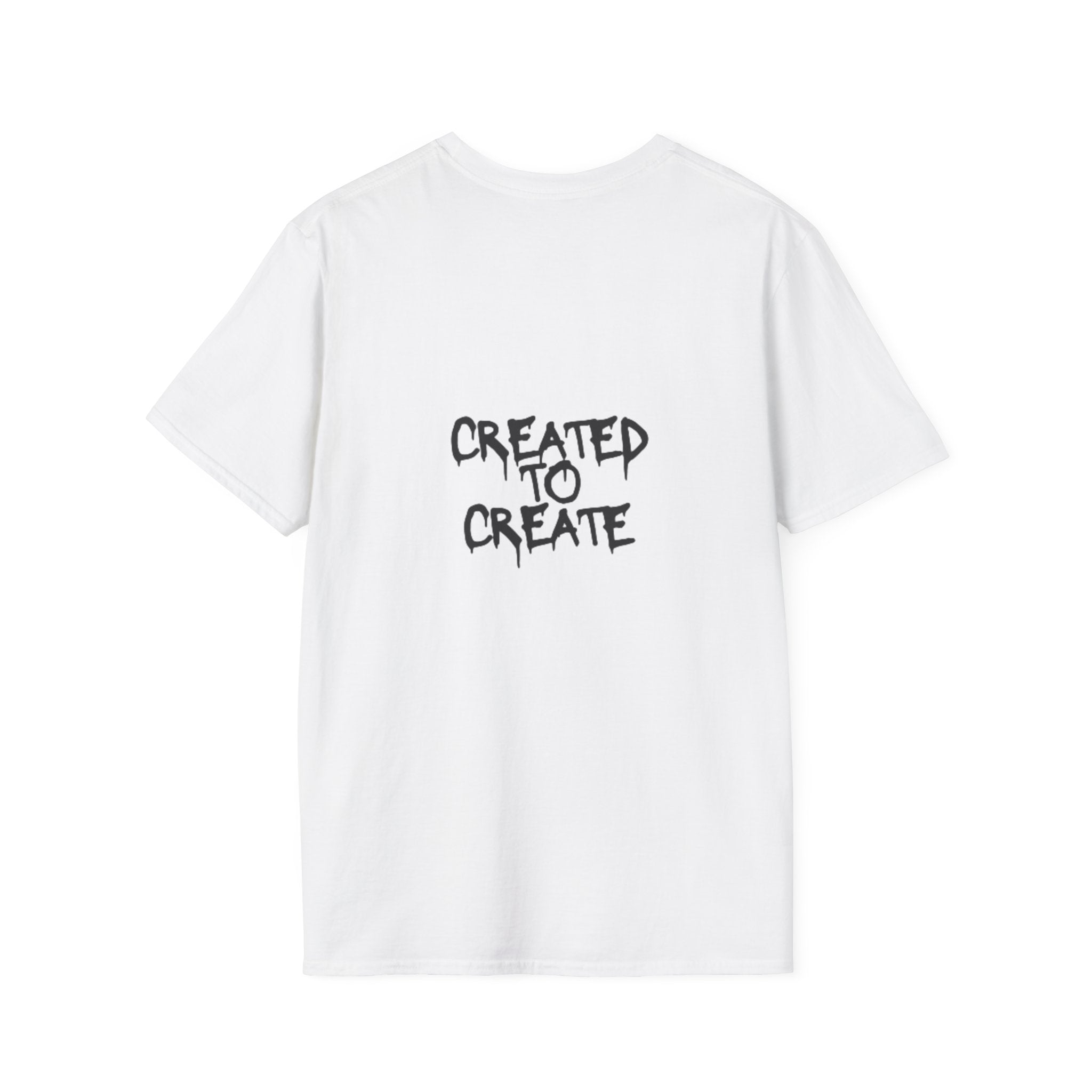 Created to Create T-Shirt — Inspirational Artist Tee with Drip Cloud Design