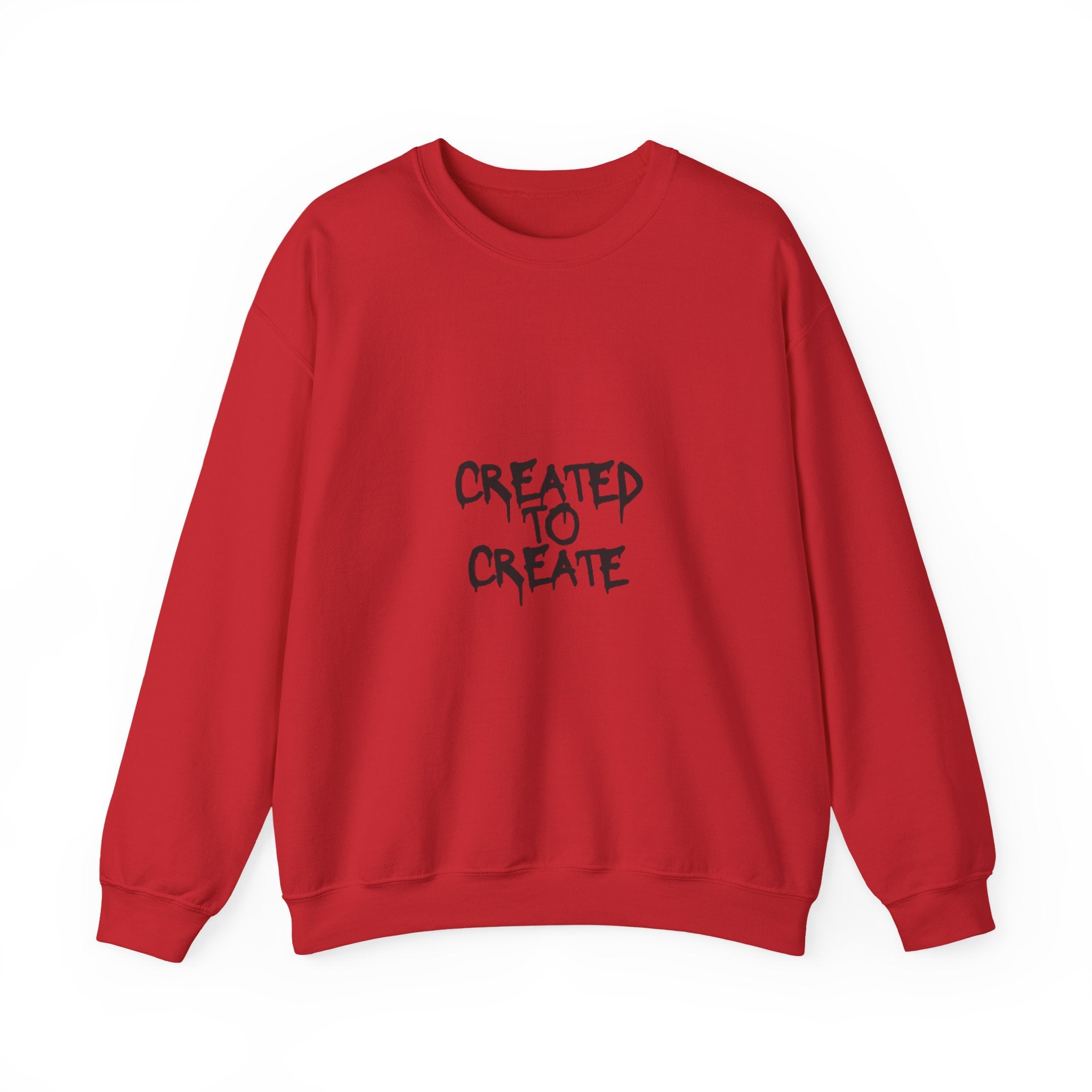 Crewneck Sweatshirt — "Created to Create" Graphic Crewneck for Artists & Creatives