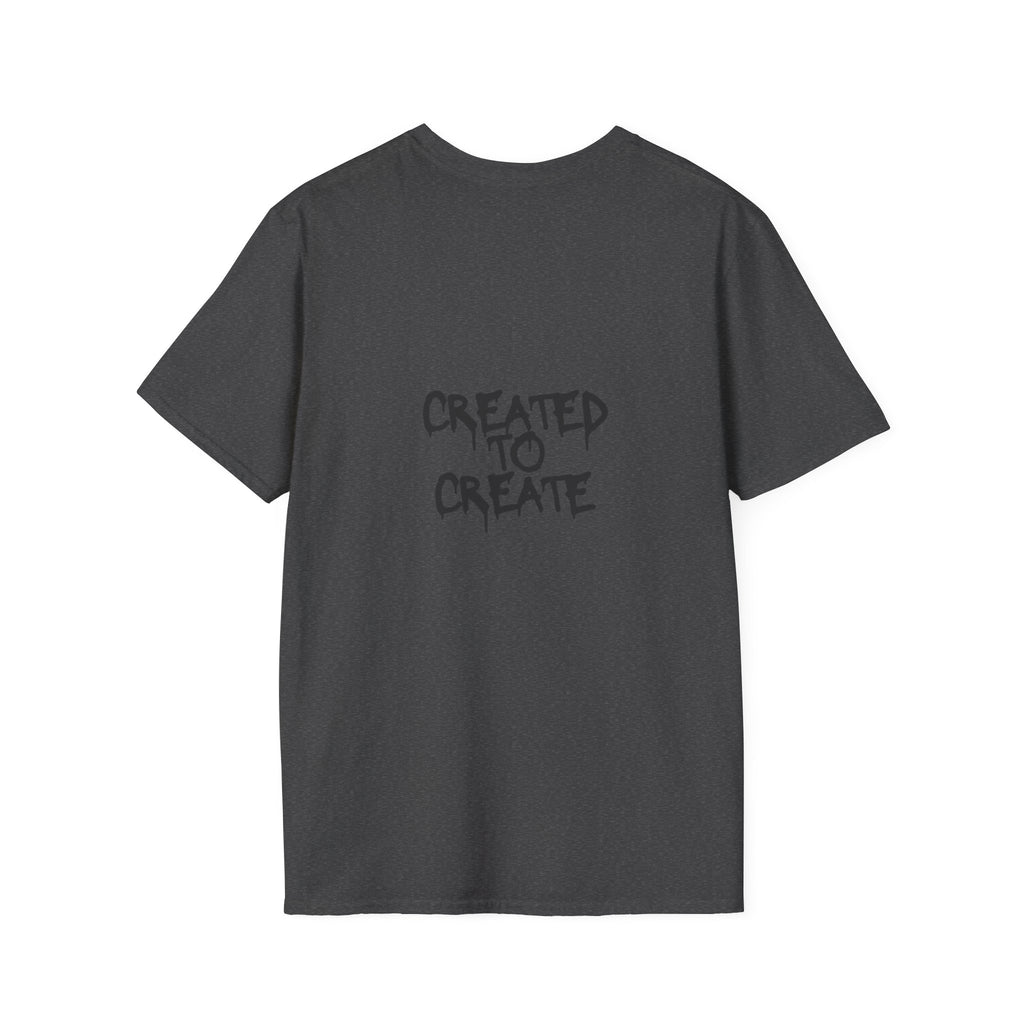 Created to Create T-Shirt — Inspirational Artist Tee with Drip Cloud Design