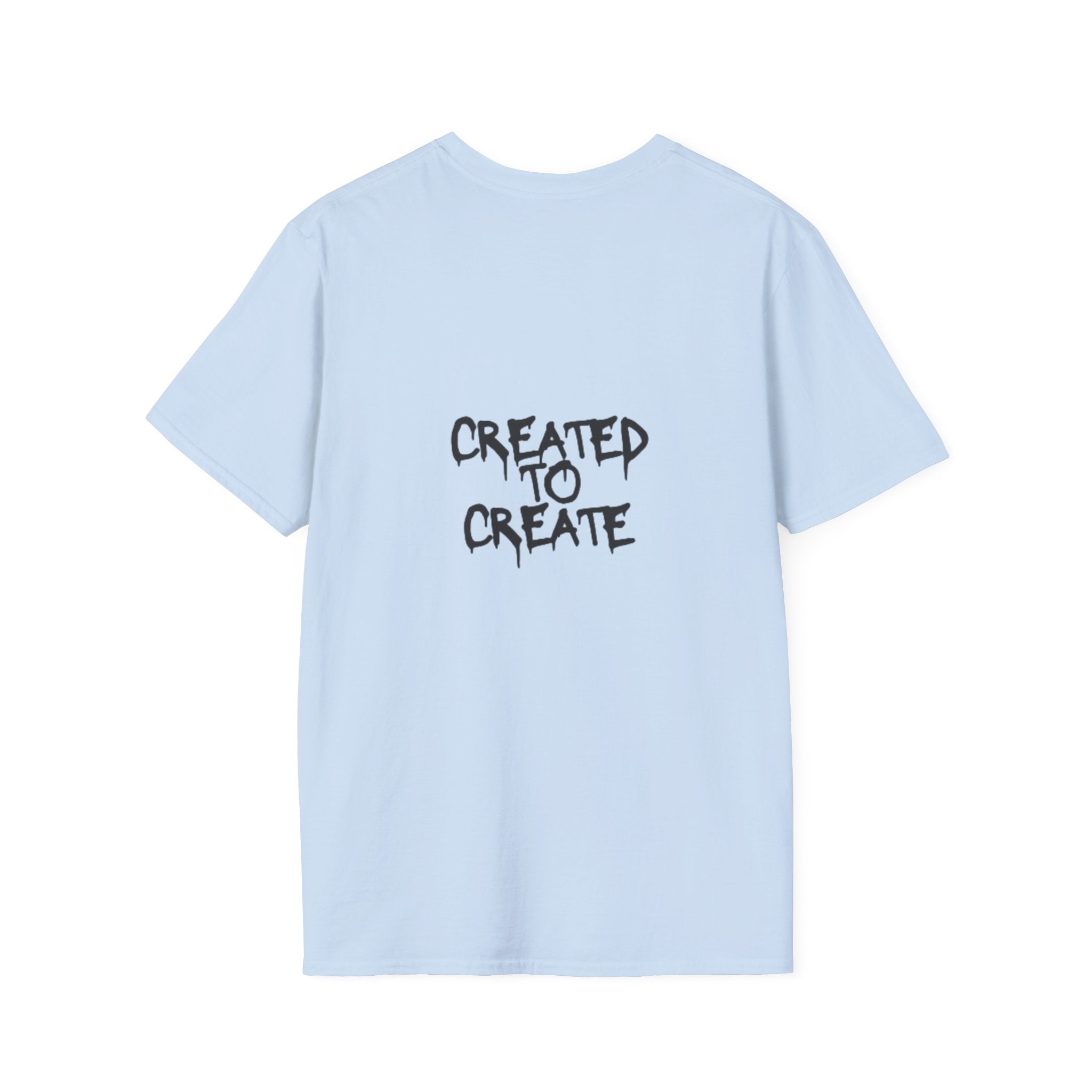 Created to Create T-Shirt — Inspirational Artist Tee with Drip Cloud Design